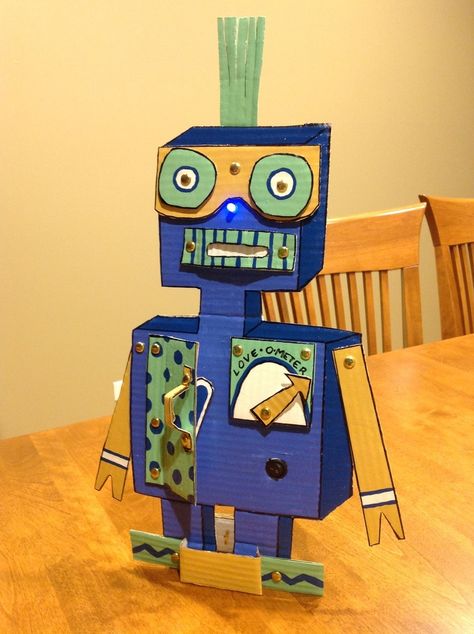 Energy Robot Project Ideas, Cardboard Light, Circuit Art, Paper Circuit, Robot Project, Make A Robot, Steam Art, Maker Space, Next Film