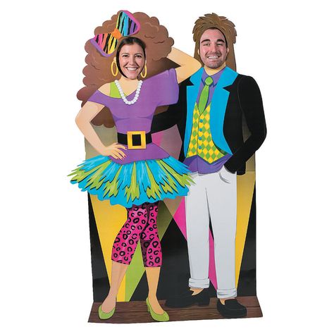 Free 2-day shipping. Buy Awesome 80S Couple Stand In Stand Up - Party Decor - 1 Piece at Walmart.com 80s Attire, 80s Couple, 80s Party Decorations, 80s Birthday Parties, Face Cut Out, 80s Birthday, 80s Theme Party, 80's Party, 80s Prom