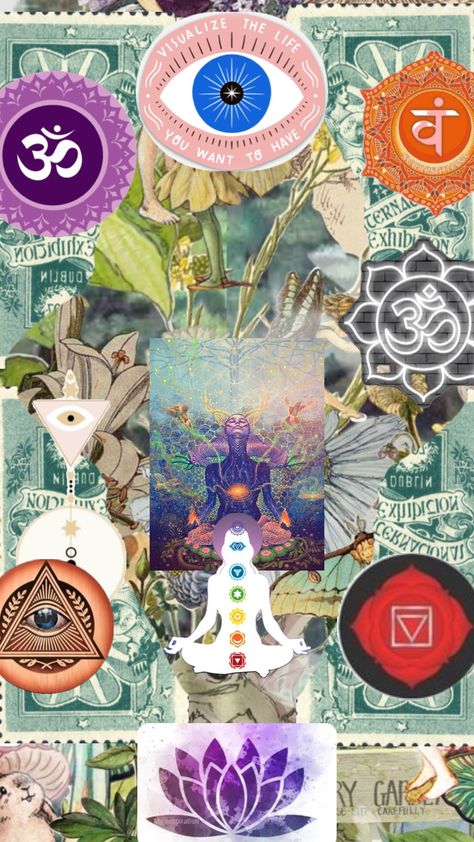 Chakra #yoga #chakra Chakra Aesthetic Wallpaper, Chakra Wallpaper Iphone, Chakras Aesthetic, Spiritual Collage, Chakra Wallpaper, Hamsa Hand Tattoo, Hand Wallpaper, Dragon Tattoo Art, Yoga Chakra