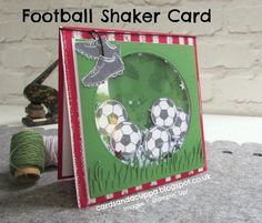 Hi there, Today's card is one I made for my friends football mad son recent birthday! I use this (retired) football (soccer) set just abo... Stampin Up Soccer Cards, Cards For Teenage Boys, Birthday Card For Boys, Birthday Card For Men, Card For Men, Soccer Cards, Saints Football, Masculine Birthday Cards, Birthday Cards For Boys