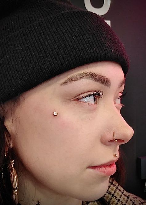 Dermal Piercing Face Cheek, Upper Cheek Piercing, Dermal Cheek Piercing, Cheek Dermal Piercing, Cheekbone Piercing, Dermal Face Piercing, Cheek Dermal, Dermal Piercing Face, Face Dermal Piercing