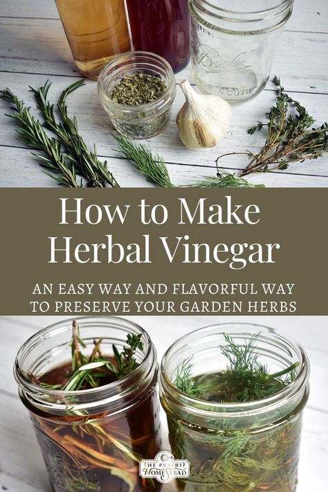 Homemade Extracts, Cleaning Vinegar, Homestead Cooking, The Prairie Homestead, Herbal Vinegar, Flavored Vinegars, Infused Vinegars, Prairie Homestead, Survival Preparedness