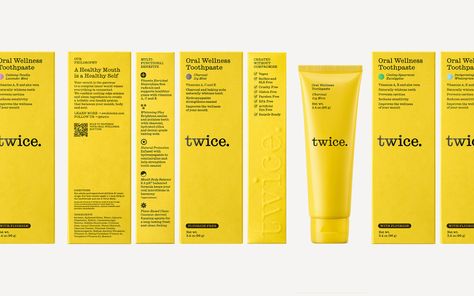 Brand New: New Logo, Identity, and Packaging for Twice by Concrete Supplements Packaging, Dental Work, Logo Identity, Skincare Packaging, Mo Design, Box Packaging Design, Lenny Kravitz, Tea Packaging, Two Brothers