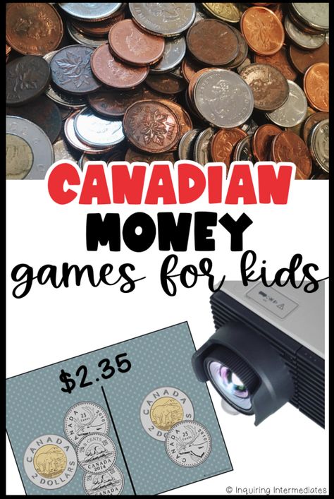 No-Prep Canadian Money Games for Kids – Inquiring Intermediates Math Instructional Strategies, Money Math Games, Money Math Centers, Money Games For Kids, Money Poem, 2nd Grade Math Games, Money Bingo, Financial Literacy Activities, Money Math Worksheets