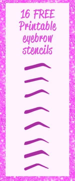 Printable Eyebrow Stencil Eye Brow Stencils Printable, Printable Eyebrow Stencil Free, Eyebrow Template Printable, Eyebrow Stencil Printable, Diy Eyebrow Stencil, Eyebrow Quotes, Printable Stencils, Eyebrow Makeup Products, Eyebrow Template