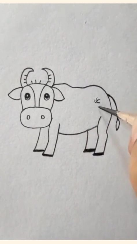 How to Draw a Cattle - Most Complete Guide in 2022 | Easy drawings sketches, Drawing techniques, Cute easy drawings Cattle Drawing, Friend Painting Ideas, Cow Drawing Easy, Drawing Videos For Kids, Easy Draw, Sketches Drawing, Cow Drawing, Easy Animal Drawings