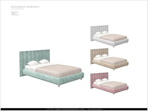 Sims 4 Double Bed Cc, The Sims 4 Cc Bed Cover, Sims 4 Cc Sims Resource Beds, Ts4 Cc Bed Covers, Sims 4 Cc Bed Frame And Mattress, Sims 4 Beds, Princess Bedroom, Cama King, Sims 4 Bedroom