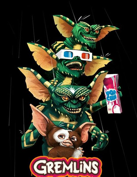 Gremlins Poster, Gremlins Art, 80s Cartoon Shows, Halloween Wallpaper Cute, Scary Movie Characters, Retro 13, Arte Alien, Horror Movie Icons, Horror Artwork