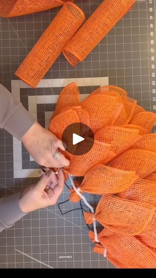 1.6M views · 25K reactions | Did you get that Dollar Tree pumpkin wreath form yet? I’ve got another idea for you. #julieswreathboutique #dollartreecrafts #pumpkinseason | Julie's Wreath Boutique Wire Mesh Pumpkin Wreath, Pumpkin Wreath Tutorial Mesh, Pumpkin Metal Wreath Form Diy, Diy Pumpkin Wreath Tutorial, Leaf Wreath Form Dollar Tree, Dollar Tree Wreath Form Ideas, Pumpkin Wreath Form Ideas, Dollar Tree Pumpkin Wreath Form Ideas, Wire Pumpkin Wreath Diy