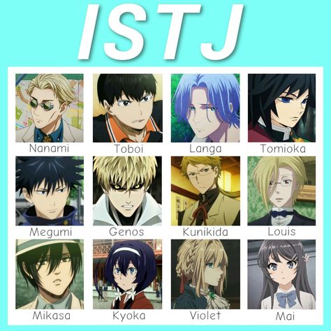 Istj Characters Anime, Istj Personality Characters, Mbti Anime Characters, Istj Characters, Istj Mbti, Mbti Istj, Istj Personality, Virgo Traits, Character Personality