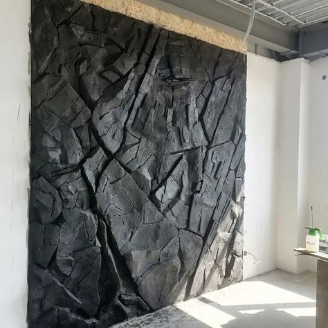 3d Stone Wall, Japan Decor, Stone Wall Design, Cozy Interior Design, House Wall Design, Stylish Bedroom Design, Rock Textures, Bedroom Door Design, Wall Texture Design