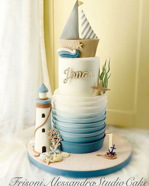 Ship Cakes Birthday, Sailor Birthday Cake, Seaman Quotes, Nautical Theme Cake, Sailing Cake, Sailor Cake, Sailboat Cake, Sailor Birthday, Elegant Cake Design