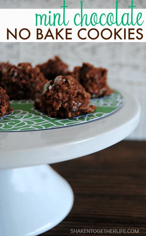 Mint No Bake Cookies, Chocolate No Bake, Oatmeal No Bake Cookies, Easy No Bake Cookies, Chocolate No Bake Cookies, Chocolate Mint Cookies, The Best Cookies, Mint Oreo, Easy Christmas Cookie Recipes