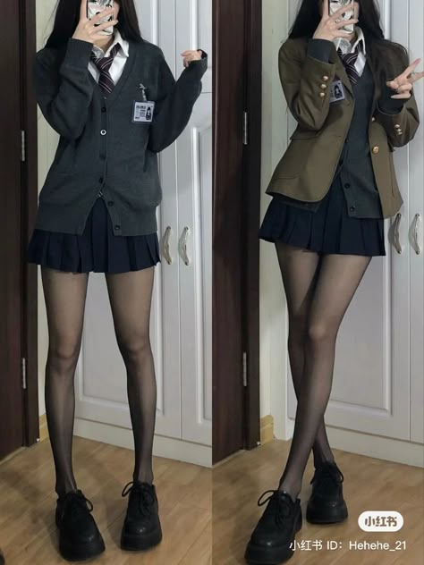 Chinese Douyin, Korean Fashion Grunge, Acubi Fashion, Japanese Uniform, School Uniform Outfits, School Uniform Fashion, 3d Rose, Uniform Fashion, Solid Clothes