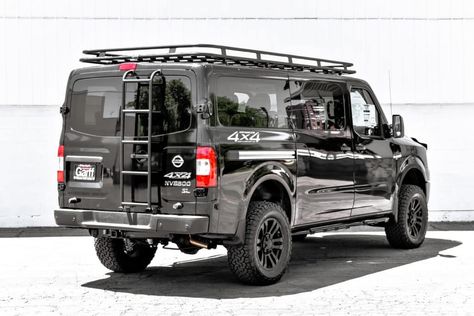 NV Passenger 4x4 Conversion | Ken Garff Nissan Salt Lake City 4x4 Conversion, Mechanic Shop Decor, Lifted Van, Nissan Vans, Nissan Nv, Nissan 4x4, Off Road Camping, Expedition Truck, 4x4 Van