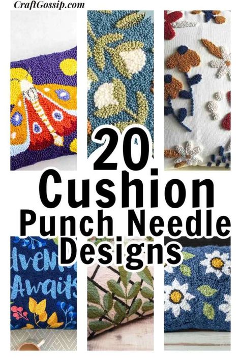 Needle Punch Pillow Patterns, Punch Needle Ideas Free Pattern Folk Art, Needle Punch Designs, Punch Needle Designs Ideas, Punch Embroidery Ideas, Punch Needle Blanket, Punching Needle Embroidery, Punch Needle Embroidery Ideas, Needle Punch Patterns Free