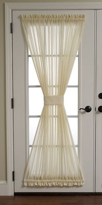 French Door Decor, Blinds For French Doors, Window Curtain Designs, French Doors Bedroom, French Door Curtains, Curtain Hanging, Curtain Styles, Plain Curtains, Stylish Curtains