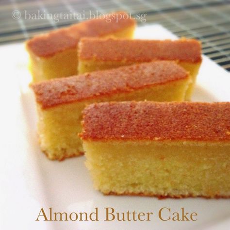 Do you love butter cakes? I don't quite always like it, but somehow I just can't resist this almond butter cake which is so fragrant a... Moist Butter Cake Recipe, Almond Butter Cake, Sugee Cake, Orange Butter Cake, Butter Cakes, Almond Butter Recipes, Almond Cake Recipe, Recipe Cake, Butter Cake Recipe