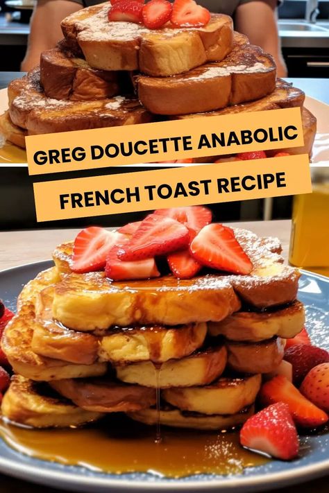 Greg Doucette Anabolic French Toast Recipe – Hungarian Chef Anabolic French Toast, Greg Doucette Recipes, Anabolic Recipes, Protein French Toast, Protein Bread, Rustic Bread, Nutritious Breakfast, French Toast Recipe, Breakfast Options