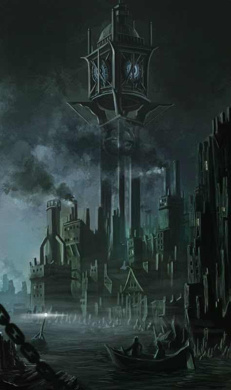 Dunwall Aesthetic, Dishonored Concept Art Environment, Dishonored Aesthetic, Steampunk Setting, Dishonored Art, Weird Town, Steampunk City, Call Of Cthulhu Rpg, Medieval Artwork