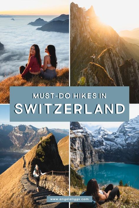 Switzerland On A Budget, Swiss Alps Vacation, Switzerland Hiking Itinerary, Switzerland Fall Fashion, Hikes In Switzerland, Best Hikes In Switzerland, Best Hikes In Europe, Switzerland Hiking Outfit, Hikes In Europe