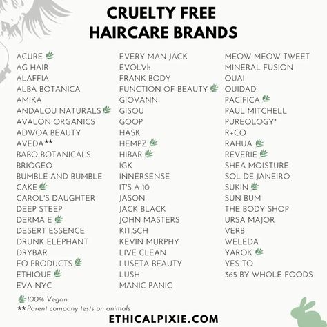 List of Cruelty free Hair Care Brands in 2021 - Ethical Pixie Cruelty Free Hair Products, Vegan Info, Cruelty Free Makeup Brands, Sephora Skincare, Cruelty Free Products, Pink Closet, Babo Botanicals, Function Of Beauty, Ag Hair Products