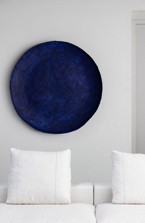 Feng Shui Home, Dusk Blue, Art Bowls, Blue Circle, New Ceramics, Modern Ceramics, Blue Art, Interior Art, Installation Art