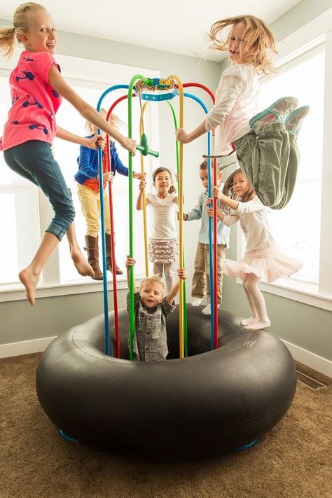 Jungle Jumperoo Indoor Playroom, Backyard Trampoline, Jungle Decor, Kids Indoor Playground, Indoor Kids, Sensory Room, Jungle Gym, Indoor Jungle, Baby Gym