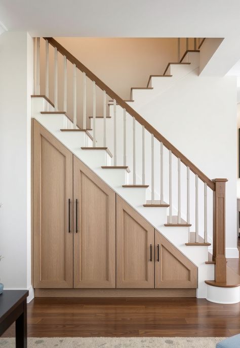 Staircase Storage Under Stairs Under Stairs Storage With Door, Built In Drawers Under Stairs, Understairs Pull Out Shoe Storage, Murphy Door Under Staircase, Under Stair Built In Storage, Under Stairs Doors Diy, Tiny House Under Stair Storage, Under Stairs Storage Solutions Diy, Under Stairs Cabinet Ideas