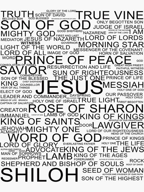 Names Of Jesus Bulletin Board, Names For Jesus Printable, Names Of Jesus Devotional, Gods Names, Jesus Real Name, Teen Camp, The Names Of Jesus, Jesus Names, Jesus Poster