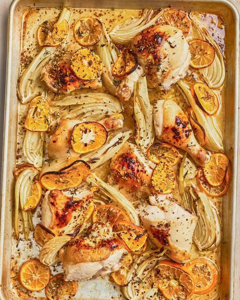 What's the Best "Impress the Hell Out of Everyone" Dinner Party Recipe? | Kitchn Ottolenghi Chicken, Chicken With Fennel, Chicken Fennel, Pan Roast, Sheet Pan Meals Chicken, Pan Chicken Recipes, Impressive Dinner, Ottolenghi Recipes, Homemade Pudding