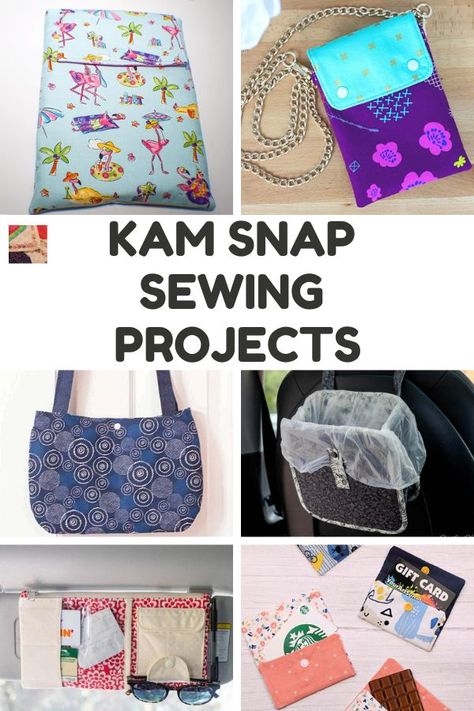 Browse this page for many free projects that incorporate the use of colorful KAM Snaps. Kam Snaps, Sewing Skills, Easy Sewing Projects, Quilt Tutorials, Quilting Projects, Fabric Crafts, Easy Sewing, Fun Crafts, Quilt Patterns