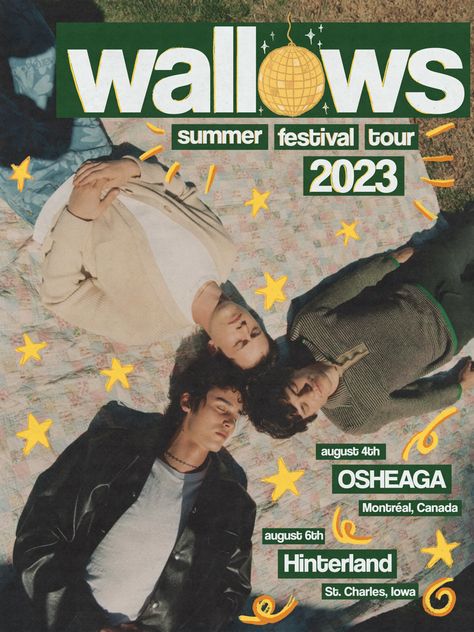 Wallows Aesthetic Poster, Wallows Poster, The Wallows, Music Listening, Music Festival Poster, Print Outs, Dorm Posters, Band Wallpapers, Festival Poster