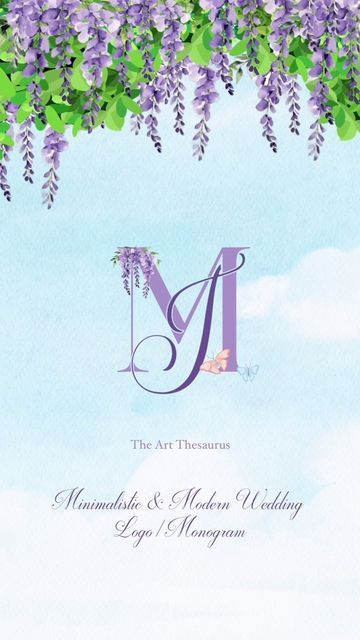 Anushka👩‍🎨 | Wedding Invites on Instagram: "Wedding Logo/Monogram for M&J. 💜 Minimalistic, modern and calligraphic, just what all the couples prefer!! 🫶 It’s easier to get them printed on your wedding stationery and adds an extra glam & personalization to your wedding! ✨💫 Lavender Wisteria floral themed invite for the Wedding/Nikkah of Juleate 💫 Wisterias are really magical & the animated version of it definitely is a treat to the eyes right? ☺️ DM to customise this with your favourite flo M And J Logo, Anushka Wedding, Lavender Wisteria, Wedding Illustration Card, Wedding Nikkah, J Logo, Wedding Lavender, Wedding Logo Monogram, Digital Invitations Wedding