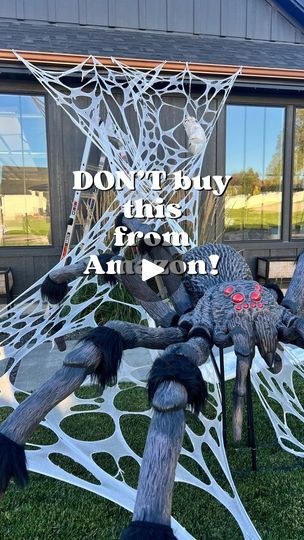 73K views · 5.8K reactions | Reposting because spider alley is about to come back for year 2 and because this video is making the rounds again 🕷️ One of the best kept Halloween decorating secrets 🤫 comment “spider” and I’ll send a link to the supplies. 

Helping you find home 🏠
Brandon and Jess DesFosses
Pocatello, ID Realtors
(208) 241-6205

Brokered by Premier Properties Real Estate Co. 

Fabric spider webs / fabric cobwebs / outdoor Halloween decorations / how to cut fabric cobwebs / | Brandon & Jess DesFosses • Pocatello, ID Realtors Outdoor Halloween Decorations, The Smashing Pumpkins, Halloween Spider Decorations, Spider Decorations, Web Video, Property Real Estate, Smashing Pumpkins, Halloween Decorating, Spider Webs