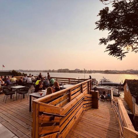 Top Things to Do in Bay City, MI | Great Lakes Bay Regional Convention & Visitors Bureau Outdoor Beer Garden, Brewery Taproom, Saginaw Michigan, Bay City Michigan, Summer Vacation Ideas, Events Place, Waterfront Dining, Emily Henry, Relaxing On The Beach