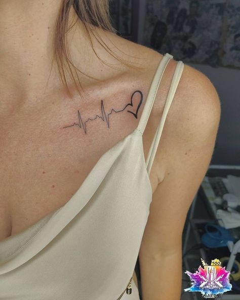 Heart Monitor Tattoo, Heartbeat Tattoo Ideas, Tatuaje Ekg, Ecg Tattoo, Heart Rate Tattoo, Healthcare Tattoo, Lifeline Tattoos, Pulse Tattoo, Ekg Tattoo