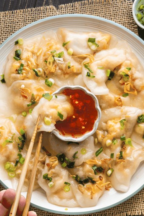 Vietnamese Dumplings, Vietnamese Shrimp, Pork Dumpling, Paprika Pork, Marinated Shrimp, Marinated Pork, Noodle Soup Recipes, Stir Fries, Pork Belly