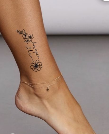 Side Ankle Tattoos For Women, Ankle Tattoos For Women, Ankle Tattoos, Foot Tattoos For Women, Ankle Tattoo, Foot Tattoos, Pretty Tattoos, Tattoos For Women, Tattoo Ideas