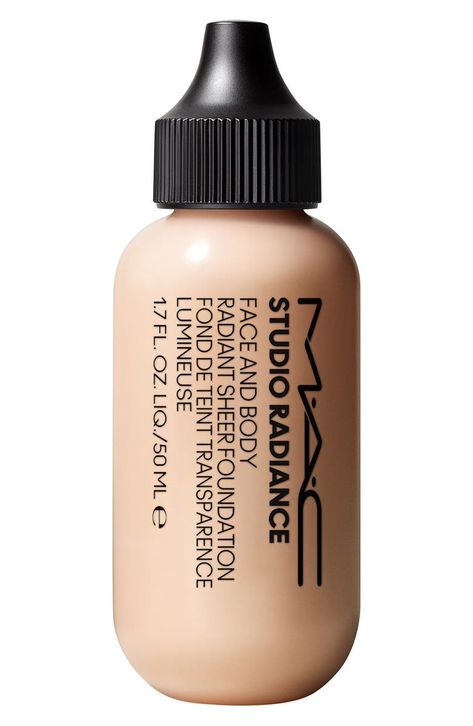 Mac Studio Radiance, Mac Face And Body, Sheer Foundation, Waterproof Foundation, Body Foundation, Mac Studio, Even Out Skin Tone, Benefit Cosmetics, Foundation Brush