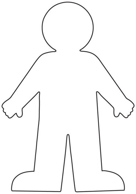 Free image Human Body Outline Printable drawing [800x1139] Outline Of Body Drawing, Person Outline Templates, People Outline, Daycare Printables, Person Outline, Fathers Day Coloring Page, Teaching Stem, Body Outline, Human Body Drawing