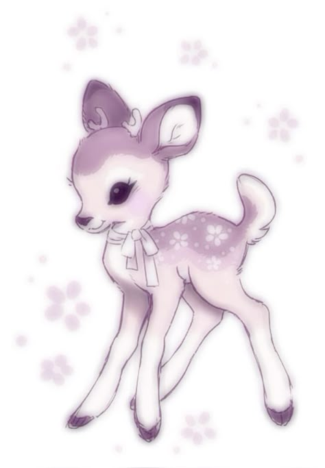 Lps Drawings, Deer Cartoon, Deer Drawing, Goat Art, Deer Tattoo, Bunny Wallpaper, Deer Art, Hello Kitty Art, Cute Paintings