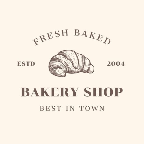 Bakery Vintage Logo Template Logo Bakery Cake, Bakery Cafe Logo, Croissant Dessert, Bakery Logo Inspiration, Traditional Bakery, Counter Restaurant, Bakery Vintage, Bakery Branding Design, Starbucks Crafts