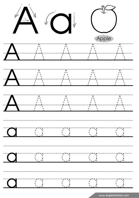 Letter a tracing worksheet, English for kids Trace Worksheet, Letter Worksheets Kindergarten, Rozpoznawanie Liter, Tracing Letters Preschool, Alphabet Writing Worksheets, Kindergarten Alphabet, Tracing Worksheets Free, Abc Tracing, Letter Worksheets For Preschool