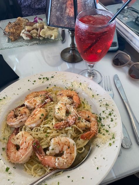 at the beach, travel, summer vacation, north carolina, happy place Shrimp Scampi Aesthetic, North Carolina Aesthetic, Carolina Aesthetic, Sea Foods, Shrimp Scampi, Travel Summer, European Food, Beach Travel, Happy Place