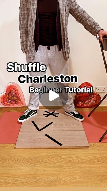 @AleksDanceFitness on Instagram: "Shuffle Beginner Tutorial. Charleston Step. 1. Hold On to chair, table or wall in the beginning process.  2. Follow the video 3. Whenever feel pattern or speed too difficult, practice the movement slowly many times. 4. Enjoy the process. It will come. Blessings❤️❤️❤️  Special thanks to @lokkoflooring for even listening to me & helping me out with this gorgeous floring peace❤️❤️❤️ 5 other shops said, go away🤣, you weirdo 🙈🙈 . #shuffle #dance #shuffledance #charleston #shufflestyles #shuffling #shuffler #dancer #shuffledancer #shufflers #music #shufflevibes #beginner #tutorial #footwork #fun #dancelesson #shuffletutorial #instagram #explore #shufflemove #dancevideo #follow #dancing #howto #lesson #easy #basic #basics" Shuffle Dance Tutorials, How To Shuffle Dance, Charleston Dance, Shuffle Dance, Easy Dance, Enjoy The Process, Chair Table, Dance Lessons, In The Beginning