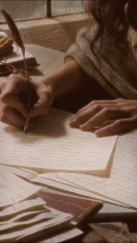 Woman writing on parchment with a feather quill. Beige color Parchment Aesthetic, Quill Aesthetic, Academia Core, Feather Quill, Aesthetic Dark Academia, Long Books, Summer Romance, Brown Aesthetic, Dark Academia