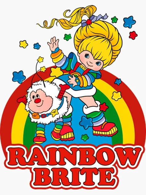 "Rainbow Brite v.2 T-" Sticker for Sale by laureltjlvjim | Redbubble Rainbow Brite Stickers, Pbs Cartoons, Different Emojis, Xmas Gifts For Mom, 70s Cartoons, Care Bears Vintage, Cartoons 80s 90s, Cartoons Tv Shows, Barbie Miniatures