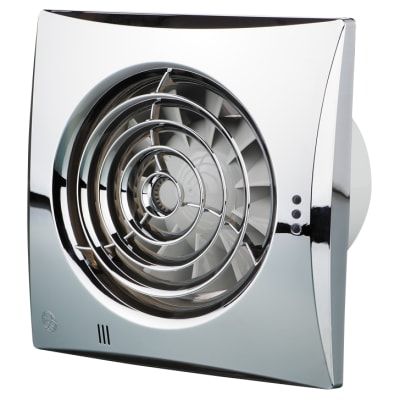 Blauberg Calm Extractor Chrome Fan Humidity - 100mm | ElectricalDirect Kitchen Extractor Fan, Kitchen Extractor, Bathroom Extractor Fan, Extractor Fan, Extractor Fans, Led Down Lights, Humidity Sensor, Electric Shock, Wet Rooms