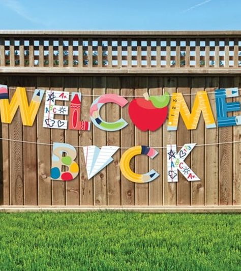 First Day School Decoration Ideas, Orientation Day Decoration, Welcome To School Decoration, Welcome To School Preschool, First Day Of School Decoration Ideas, Welcome Back To School Decoration Ideas, Back To School Decoration Ideas, First Day Of School Classroom, Welcome Back Banner